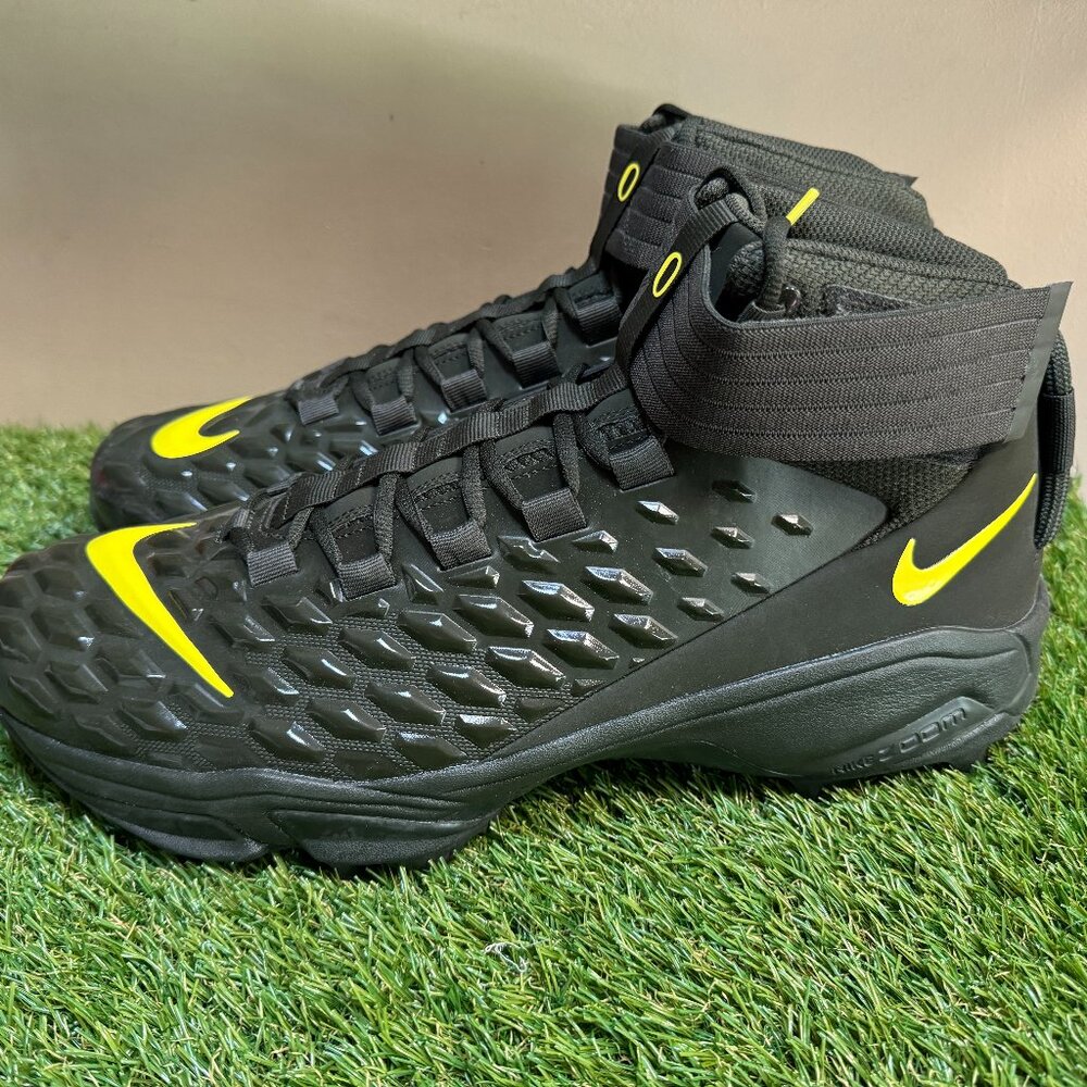 Nike Force Savage Pro 2 Mid Shark Oregon Ducks Sample PE Cleats Sz 17 CI9904-302